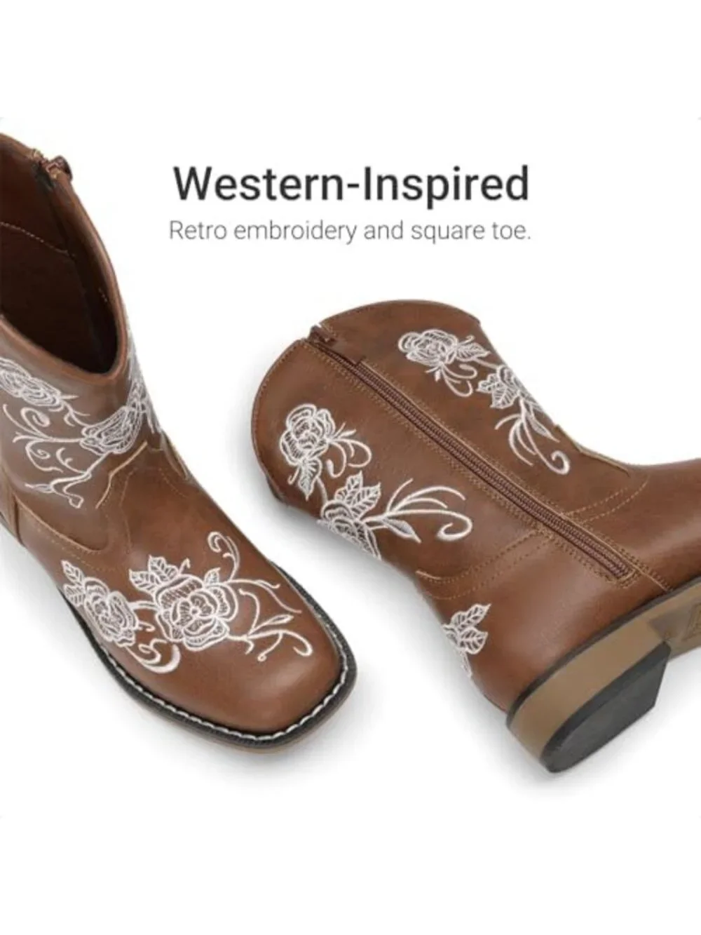 Stylish Girls' Cowboy Western Boots - Perfect for Riding, Play & Fashion!